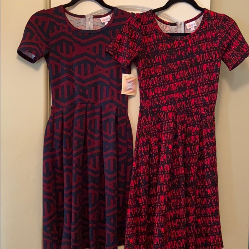 Lot of 2 XXS LuLaRoe Amelia Dresses